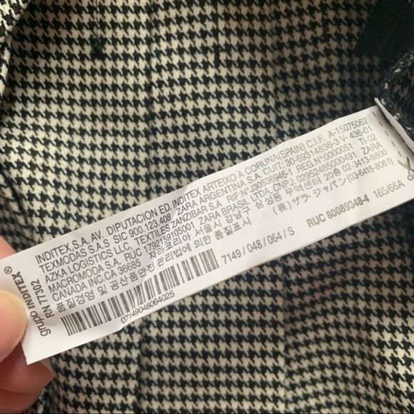 Zara Houndstooth Pleated Check Mini Skirt sz Small - Picture 11 of 11